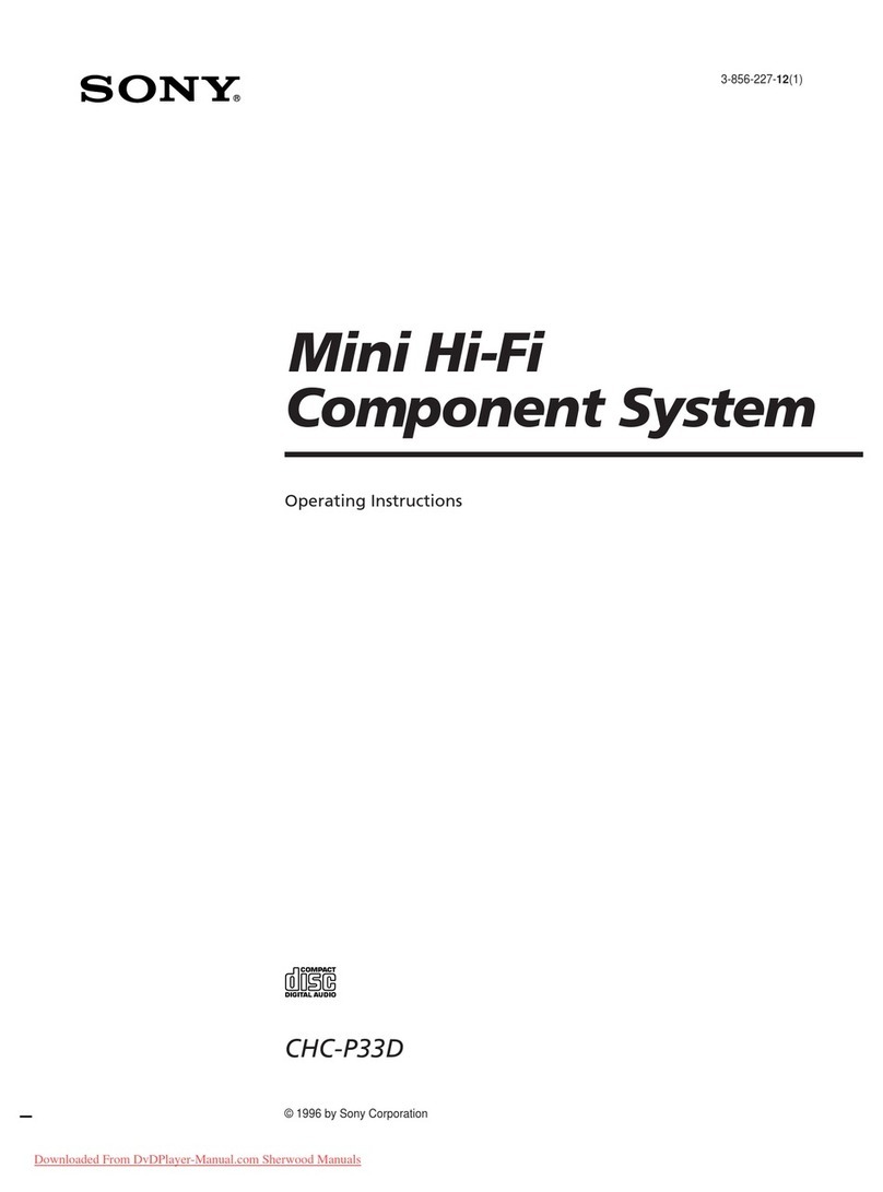 Sony CHC-P33D operating instructions