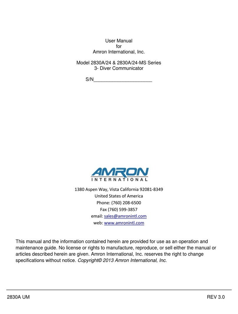 Amron 2830A/24 Series User manual Amron 2830A/24 Series User manual