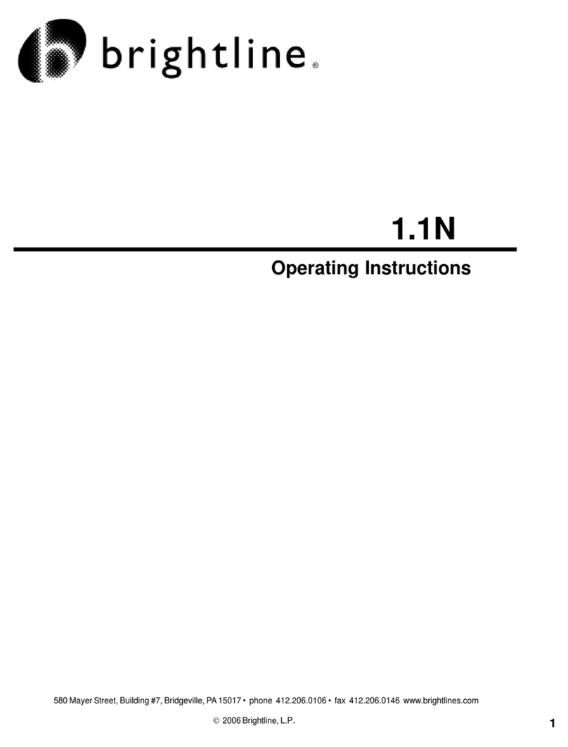 Brightline 1.1N operating instructions