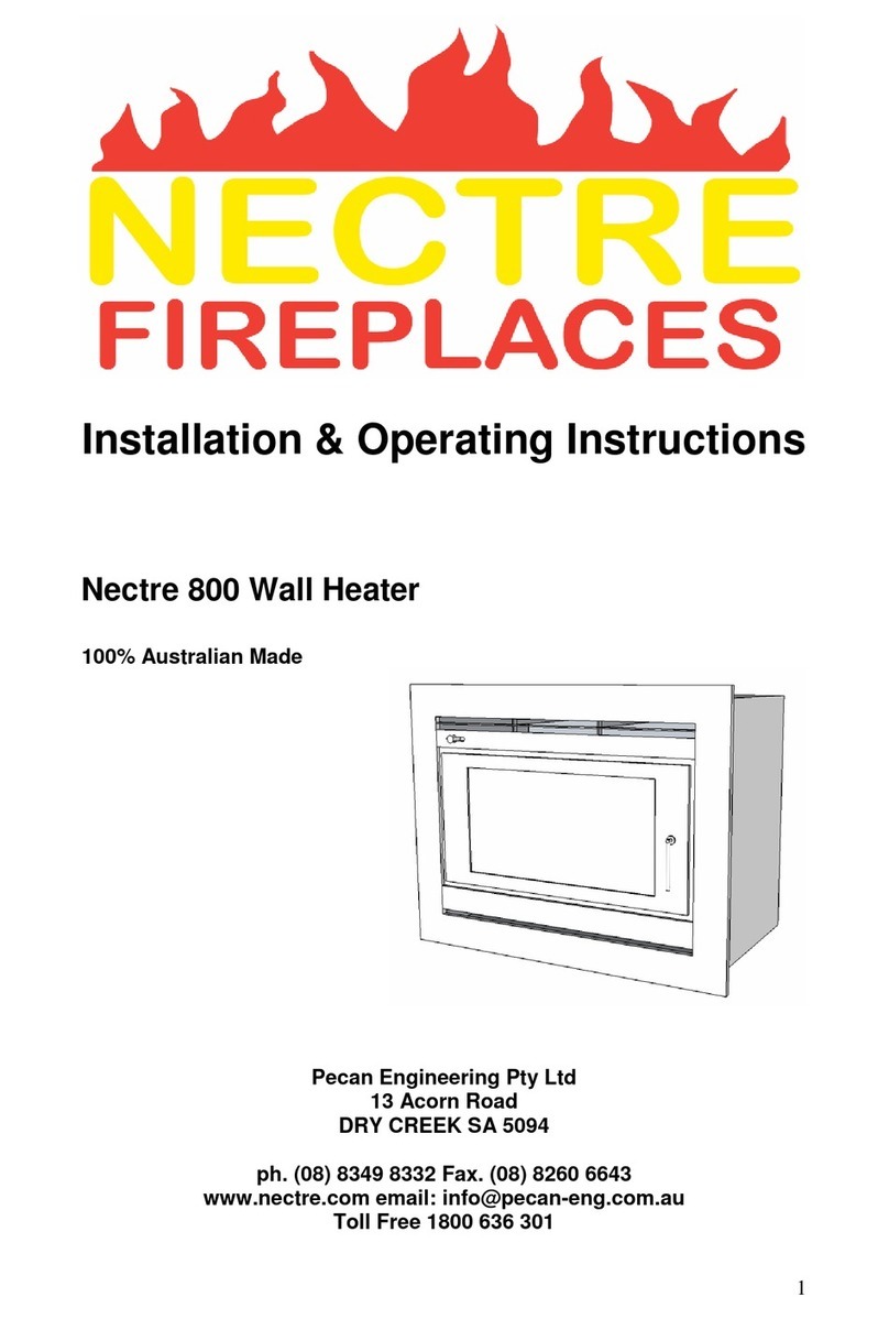 Nectre Fireplaces FS 800 operating instructions