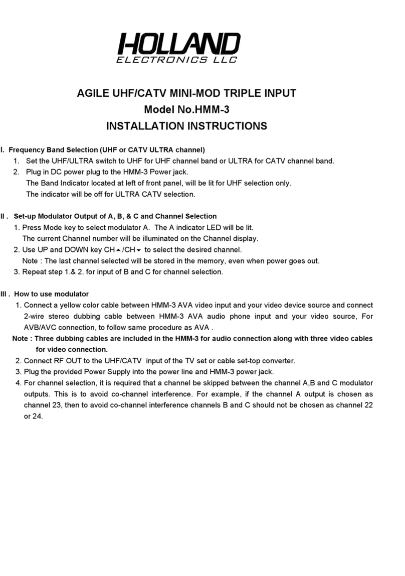 Holland Electronics HMM-3 installation instructions