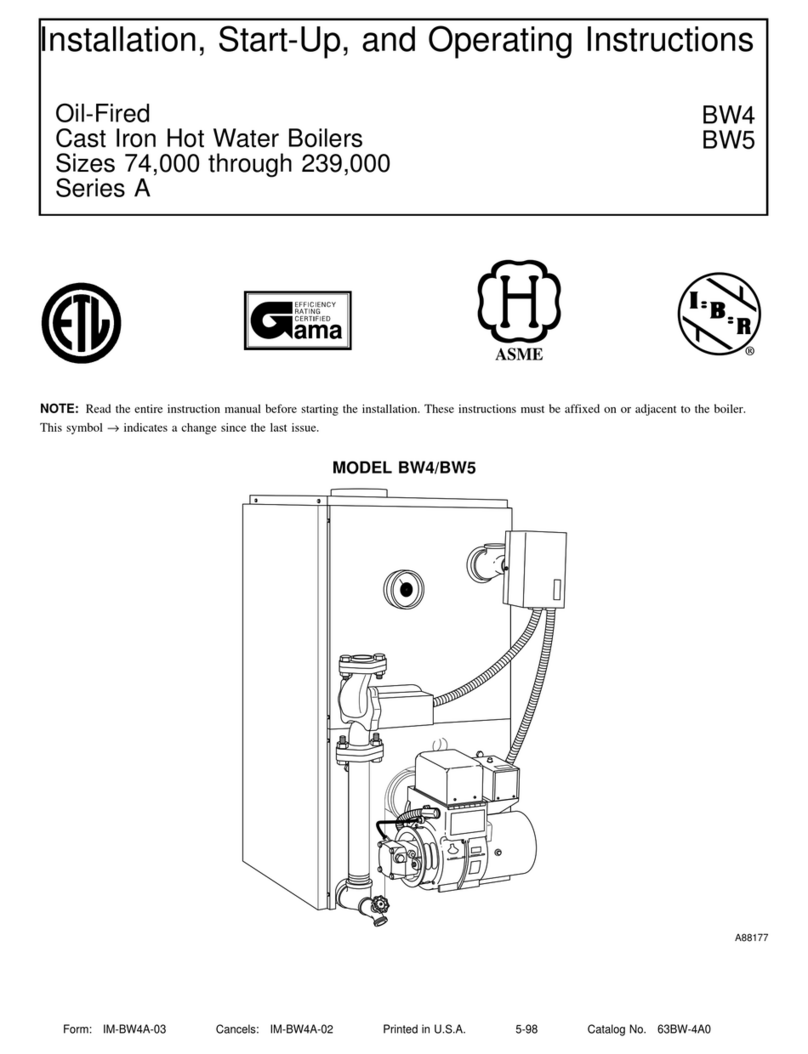 Carrier BW4 Installation, start-up, and operating instructions