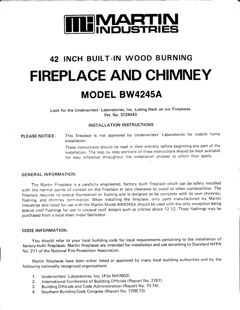 Martin Industries BW4245A installation instructions Martin Industries BW4245A installation instructions