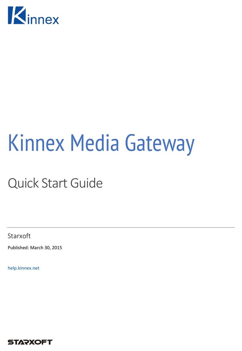 Kinnex Media Gateway User manual
