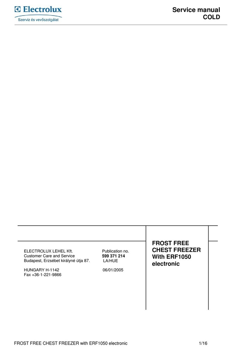 Electrolux FROST FREE CHEST FREEZER User manual