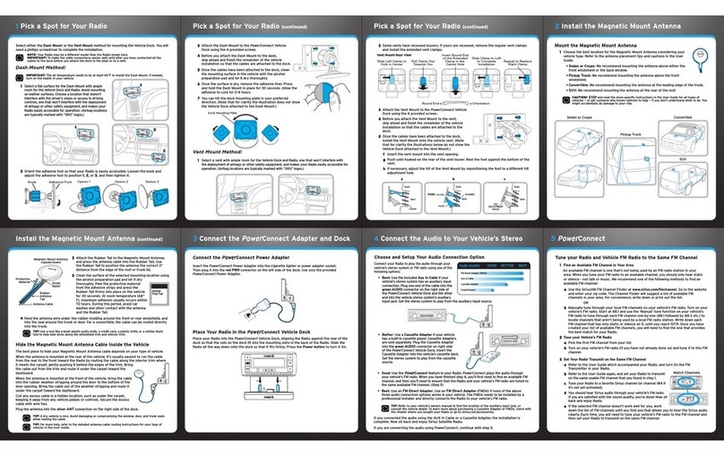 Sirius XM RAdio Dock & Play quick start guide
