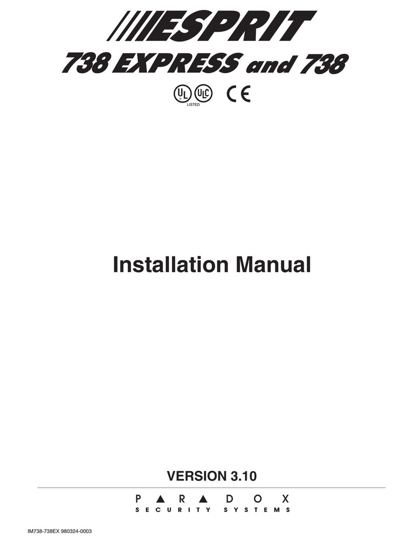 Paradox Esprit 738 EXPRESS User manual