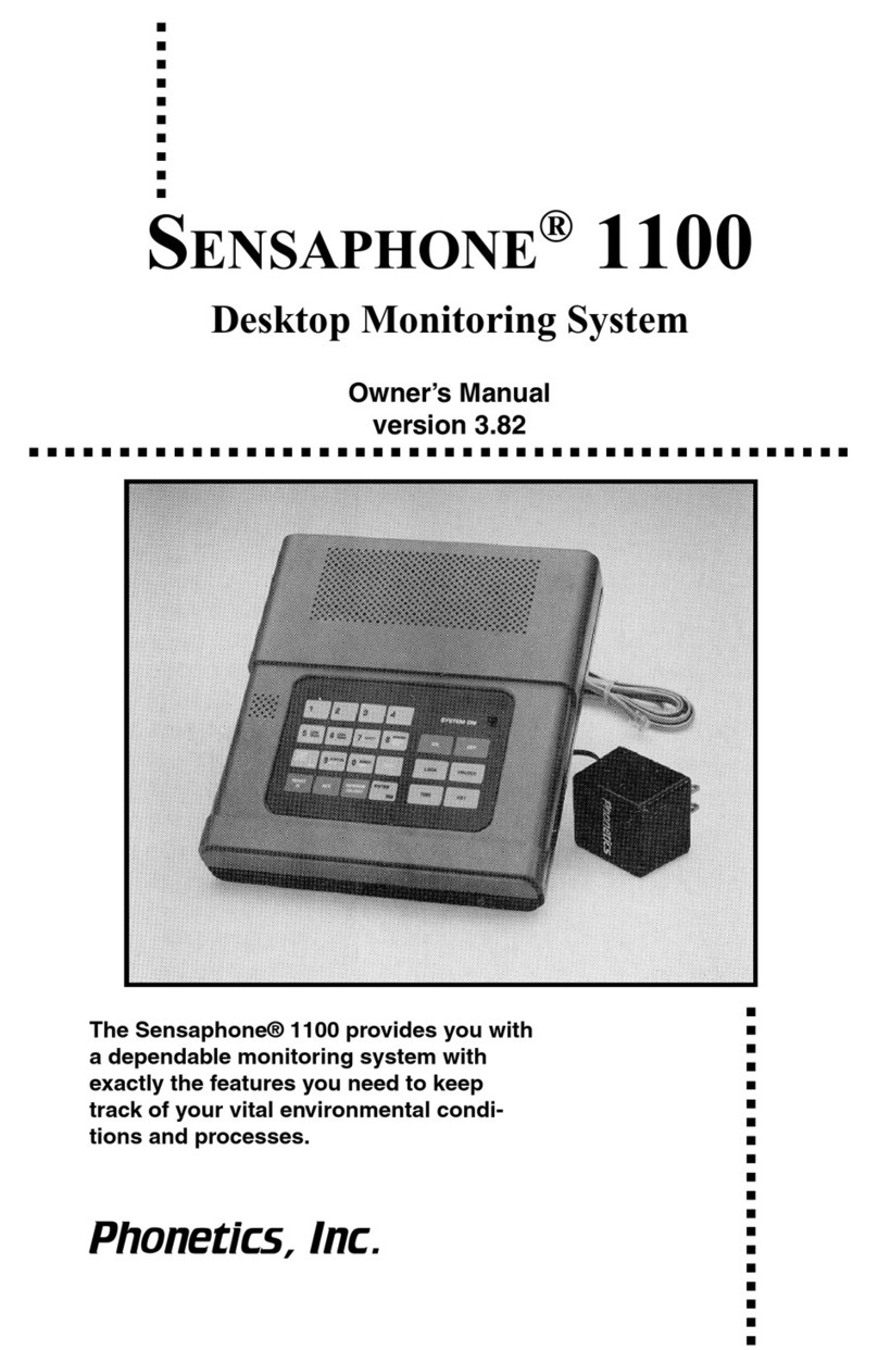 Phonetics SENSAPHONE 1100 owner's manual