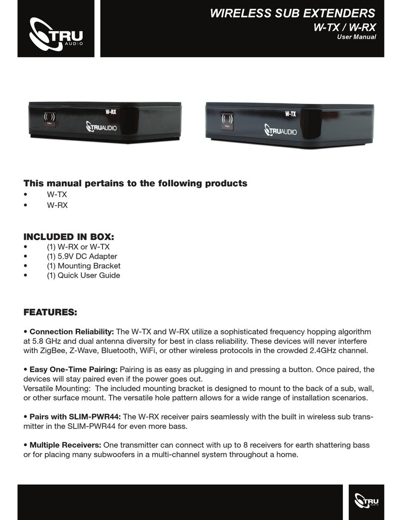 TRU Audio W-TX User manual