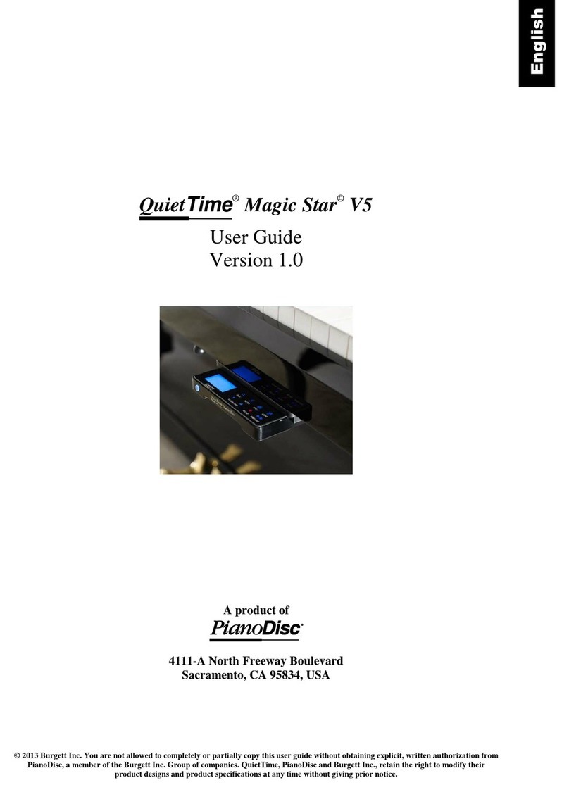 PianoDisc QuietTime Magic Star V5 user guide