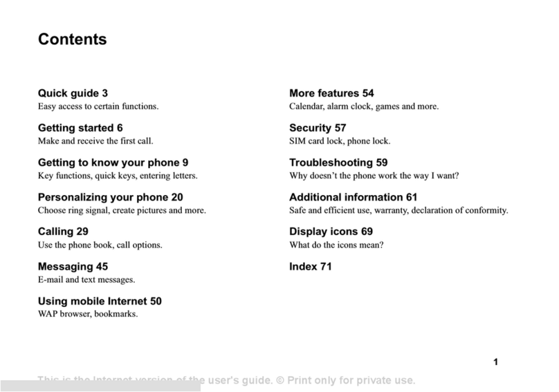 Sony Ericsson T100 User manual