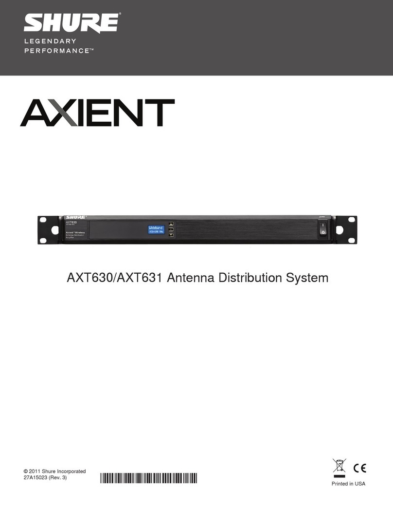Shure AXIENT AXT630 User instructions Shure AXIENT AXT630 User instructions