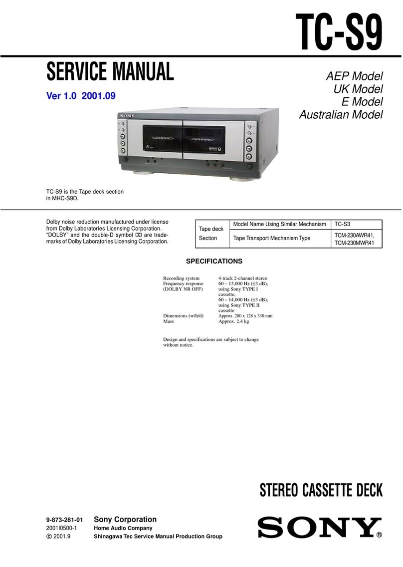 Sony TC-S9 User manual