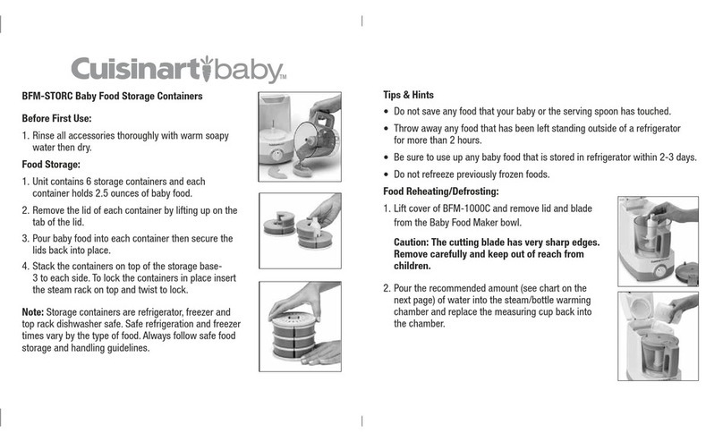Cuisinart BFM-STORC quick start guide