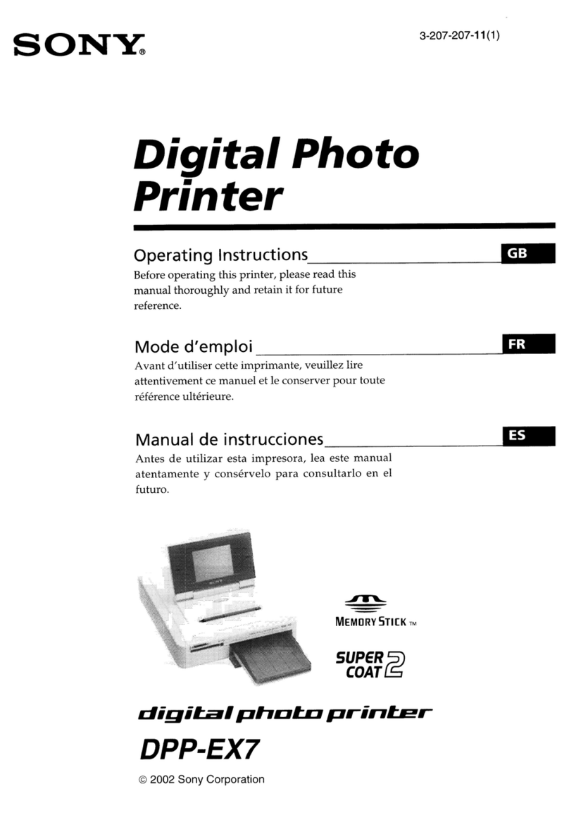 Sony Digital Photo Printer DPP-EX7 User manual
