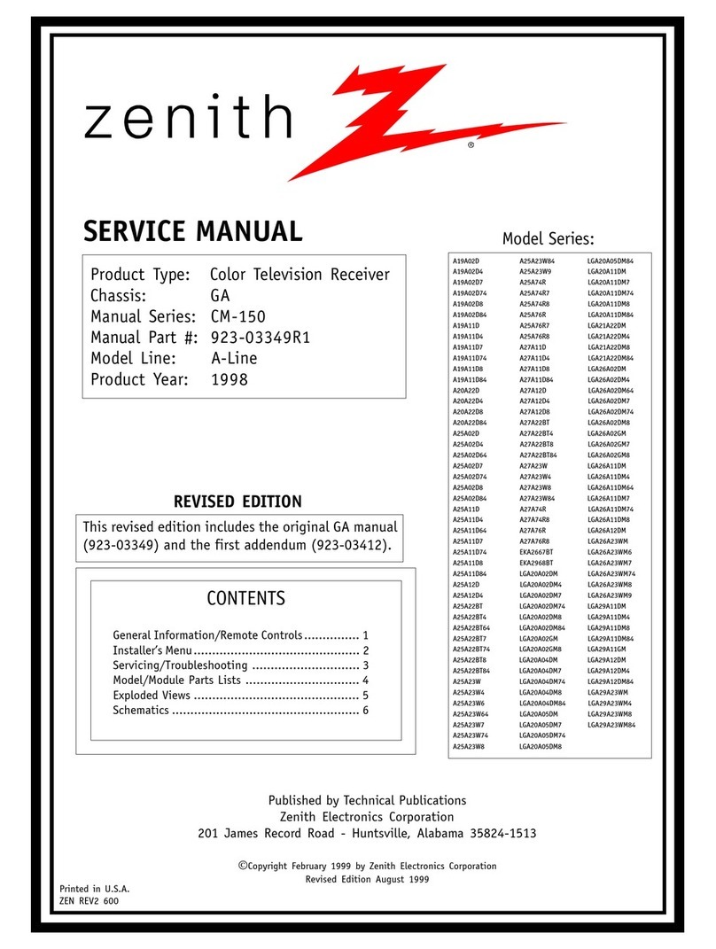 Zenith A19A02D User manual