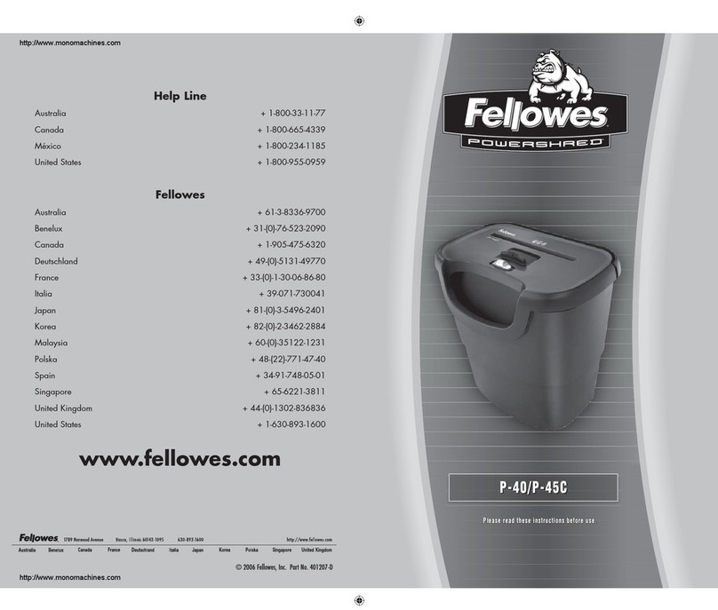 Fellowes PowerShred P-40 User manual