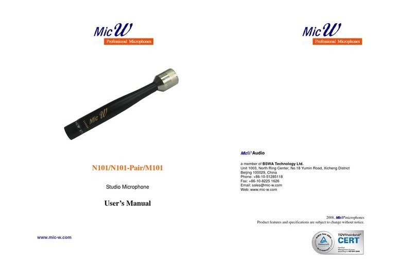 Mic W M101 User manual
