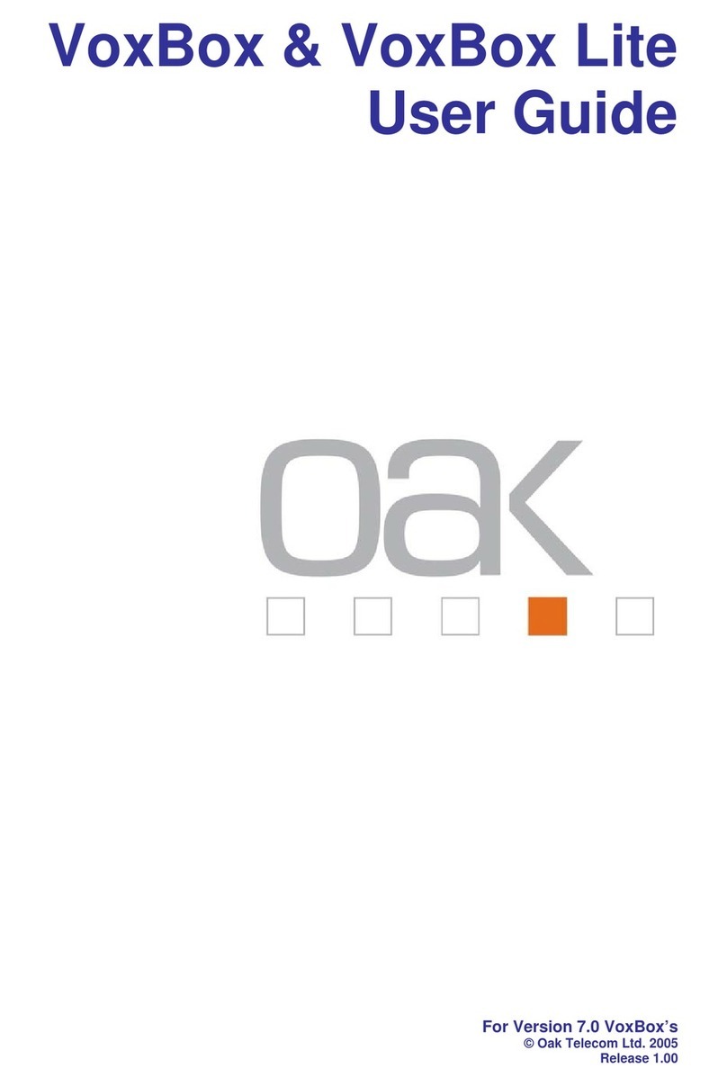 Oak Telecom VoxBox User manual