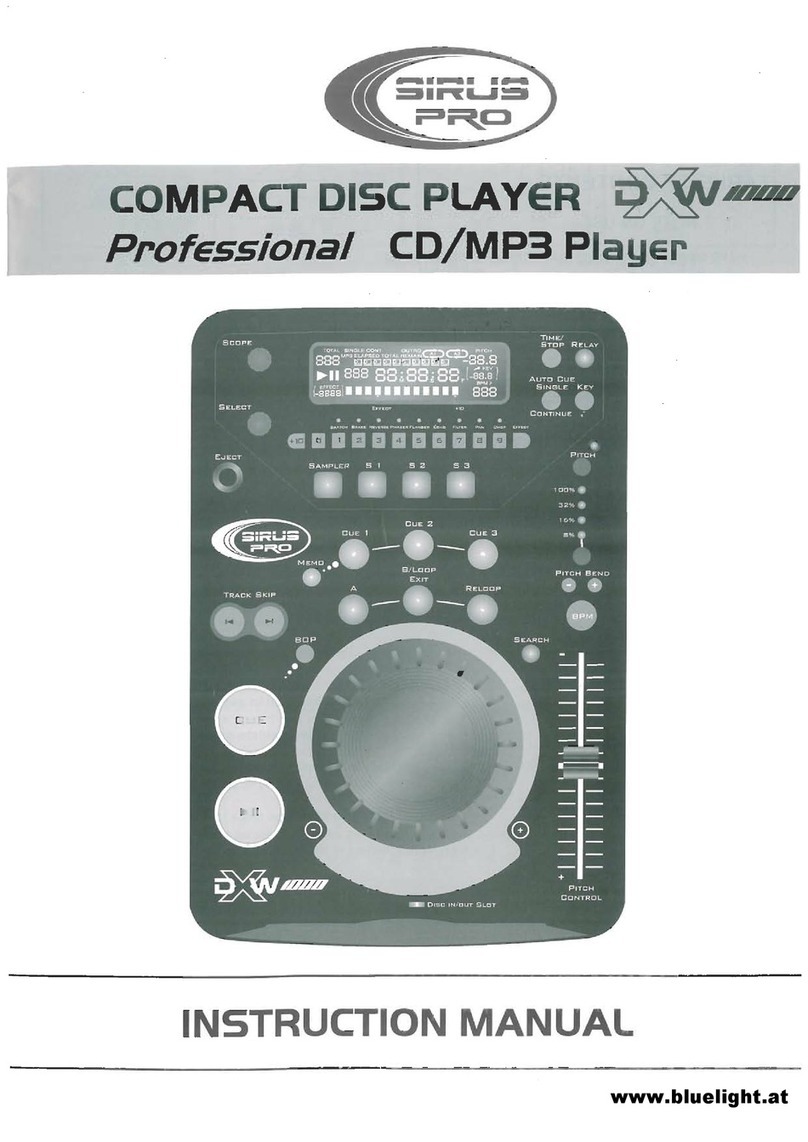 Sirus dxw-1000 instruction manual