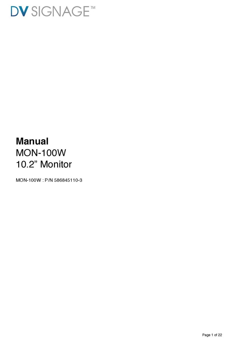 DV Signage MON-100W manual
