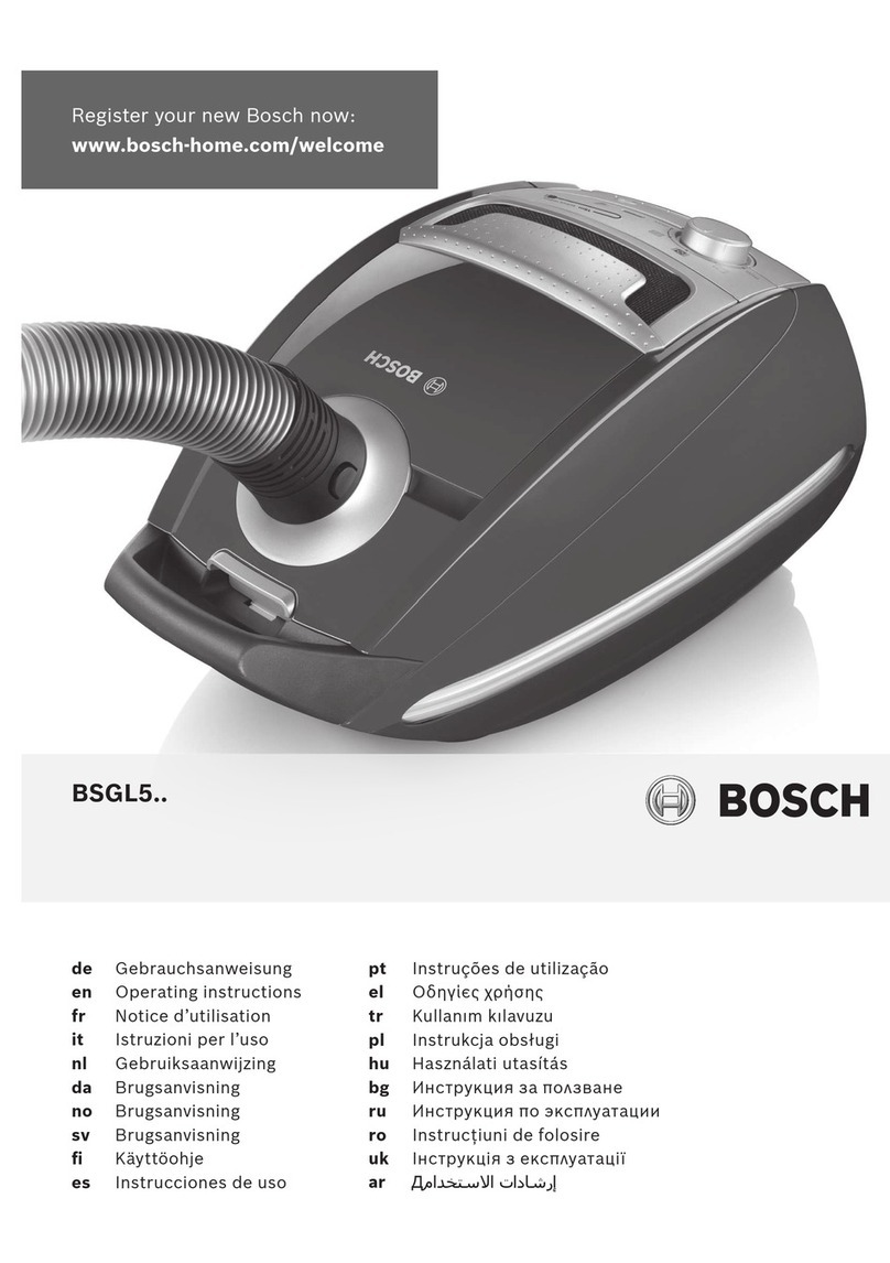 Bosch BSGL5 SERIES operating instructions
