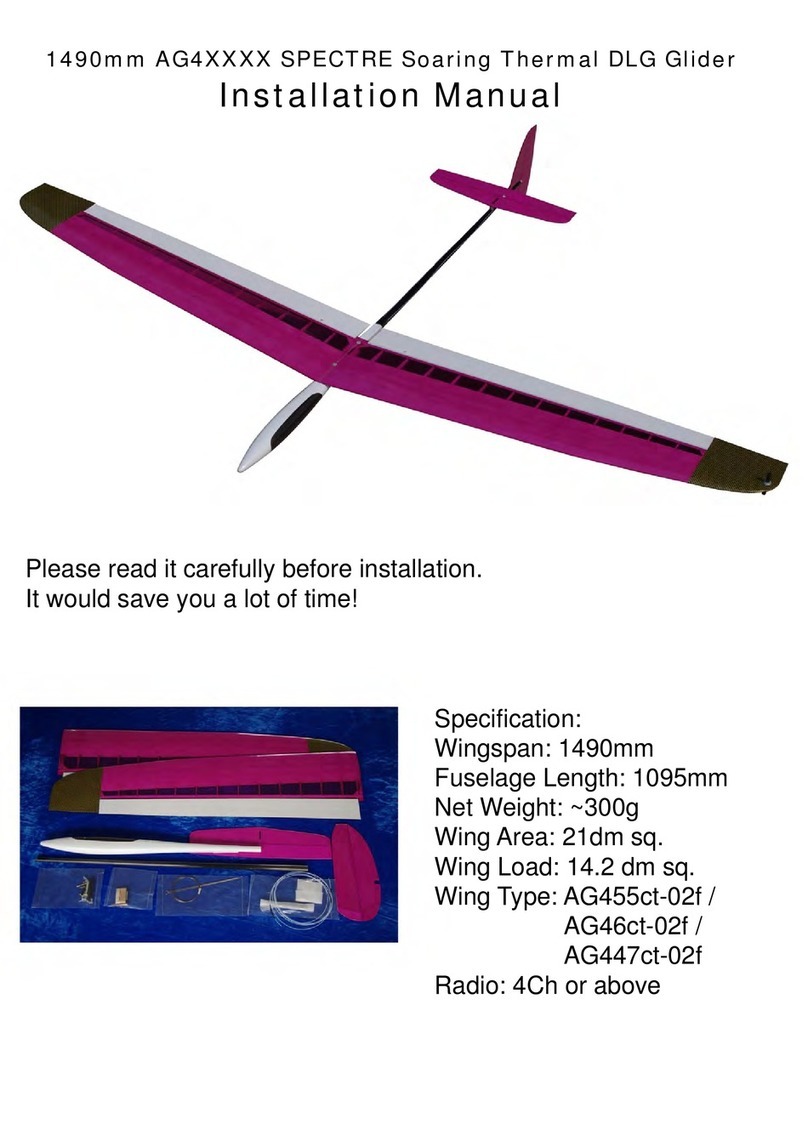 R2hobbies.com 1490mm AG4XXXX SPECTRE Soaring Thermal DLG... installation manual R2hobbies.com 1490mm AG4XXXX SPECTRE Soaring Thermal DLG... installation manual
