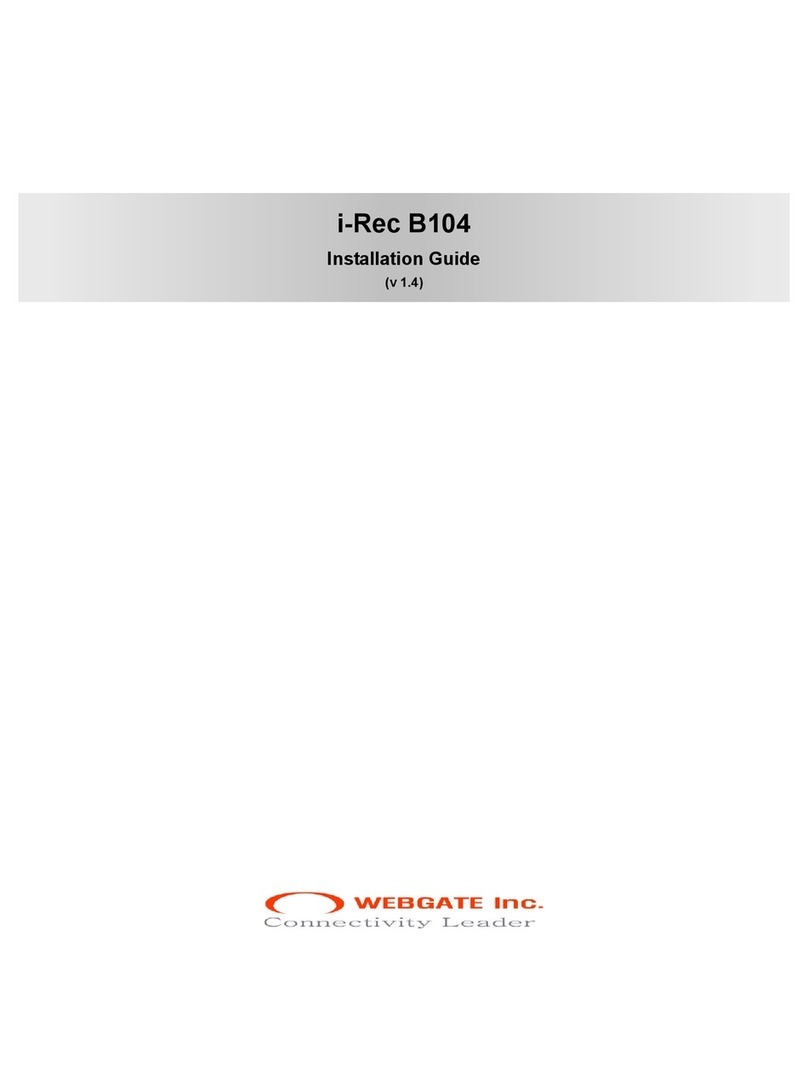 WebGate i-Rec B104 installation guide