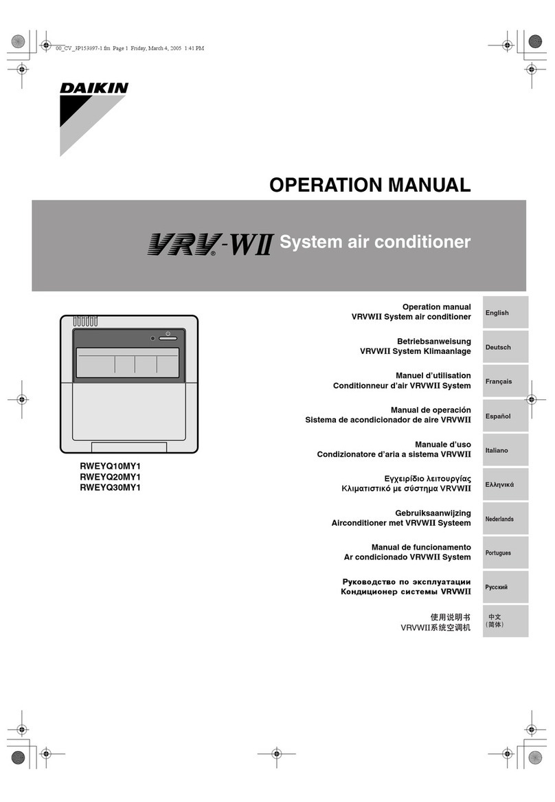 Daikin VRVWII RWEYQ10MY1 User manual