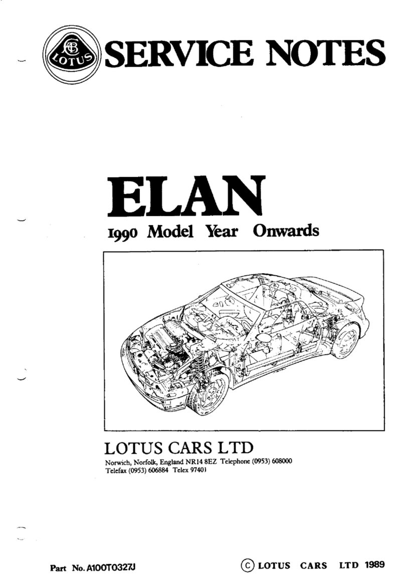 Lotus ELAN 1990 Operating and maintenance manual
