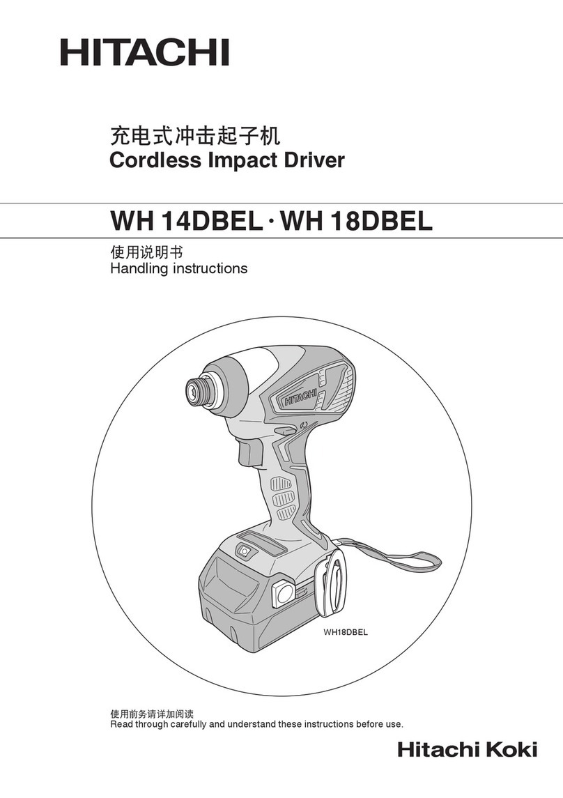 Hitachi WH 13DBEL User manual