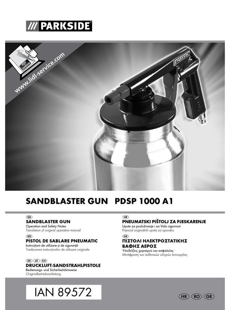 Parkside PDSP 1000 A1 SANDBLASTER GUN User manual