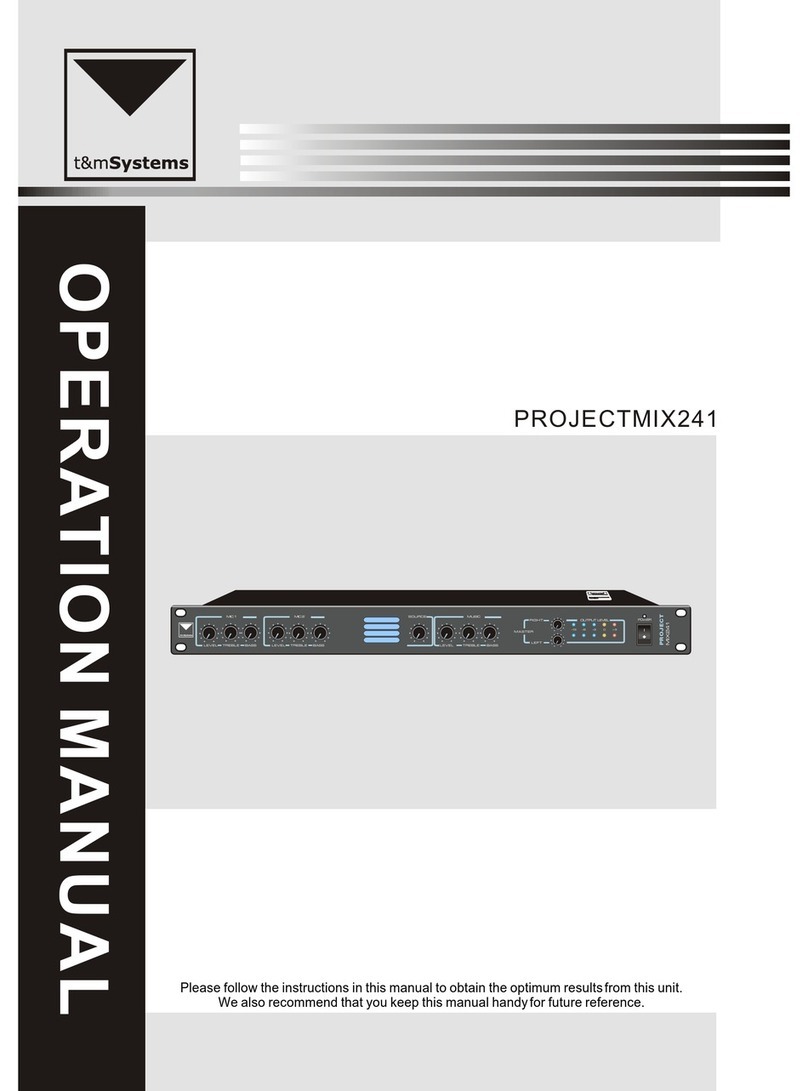T&M Performance PROJECTMIX241 User manual