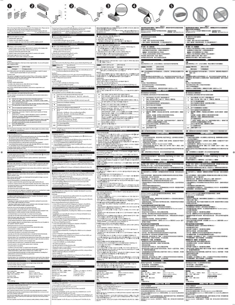 Bose SoundLink Wireless Music System User manual