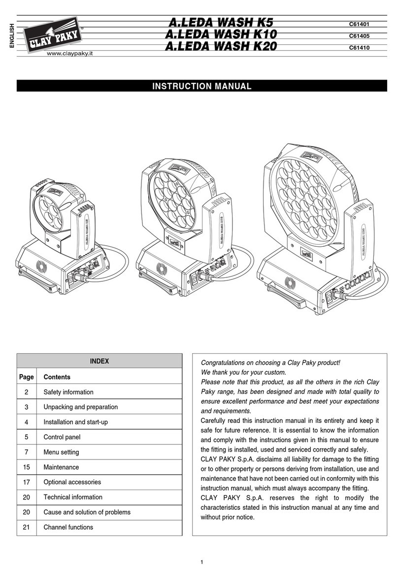 Claypaky A.LEDA WASH K5 C61401 User manual