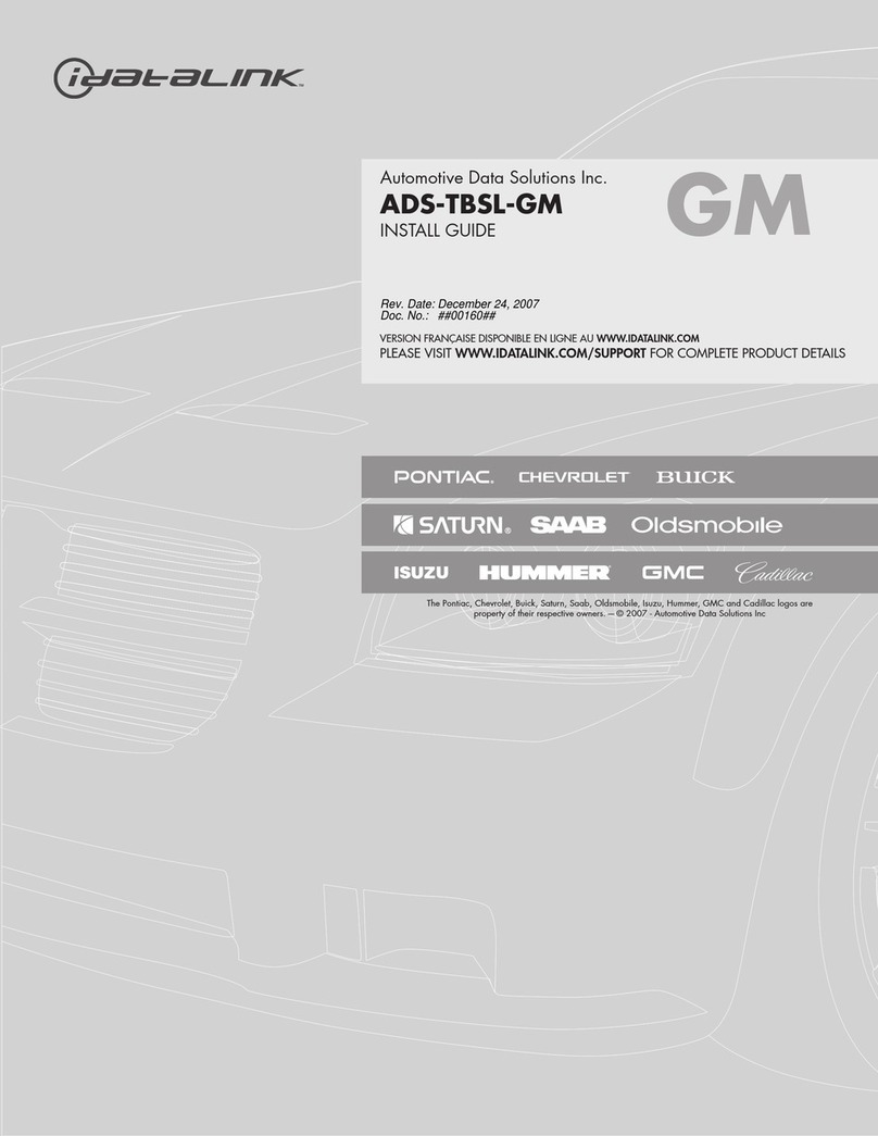 iDataLink ADS-TBSL-GM User manual