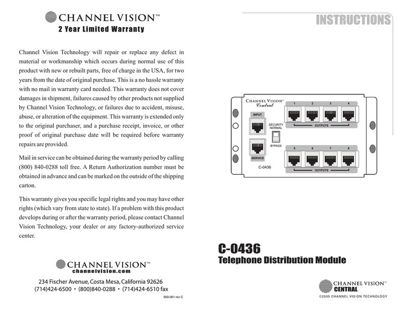 Channel Vision C-0436 instructions