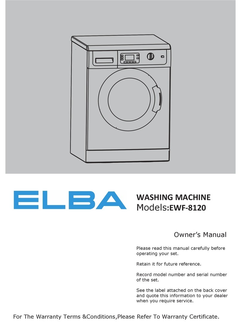 Elba EWF-8120 owner's manual Elba EWF-8120 owner's manual