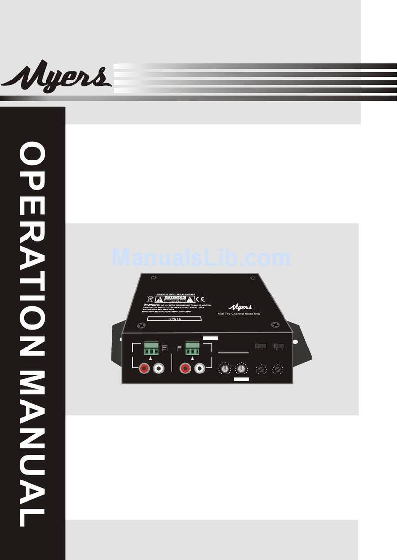 MYERS M-220AP Operation manual