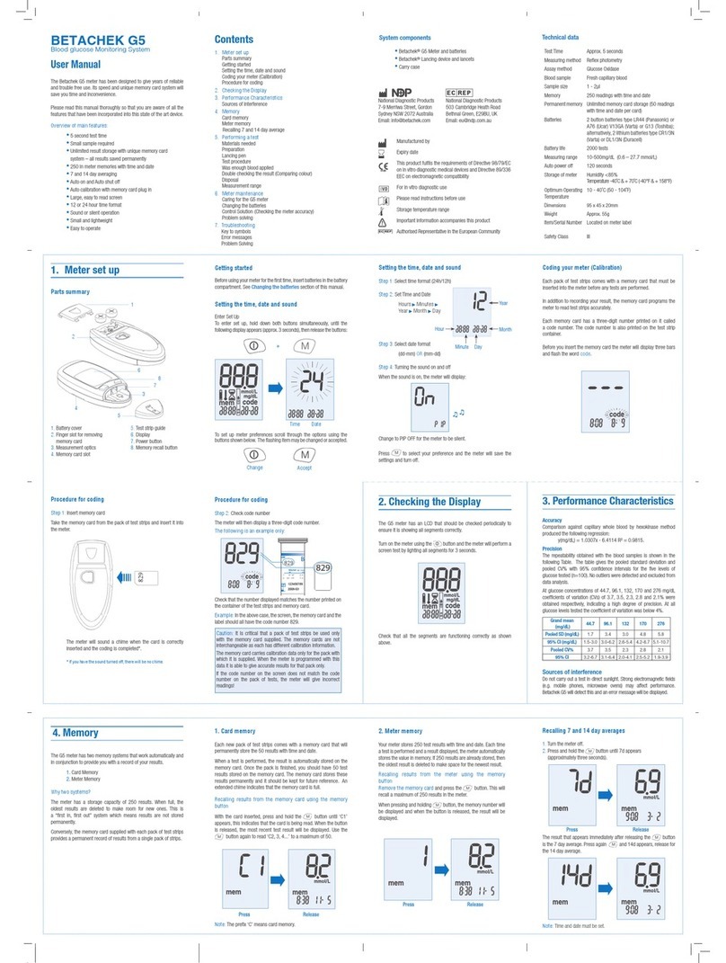 BETACHEK G5 user manual