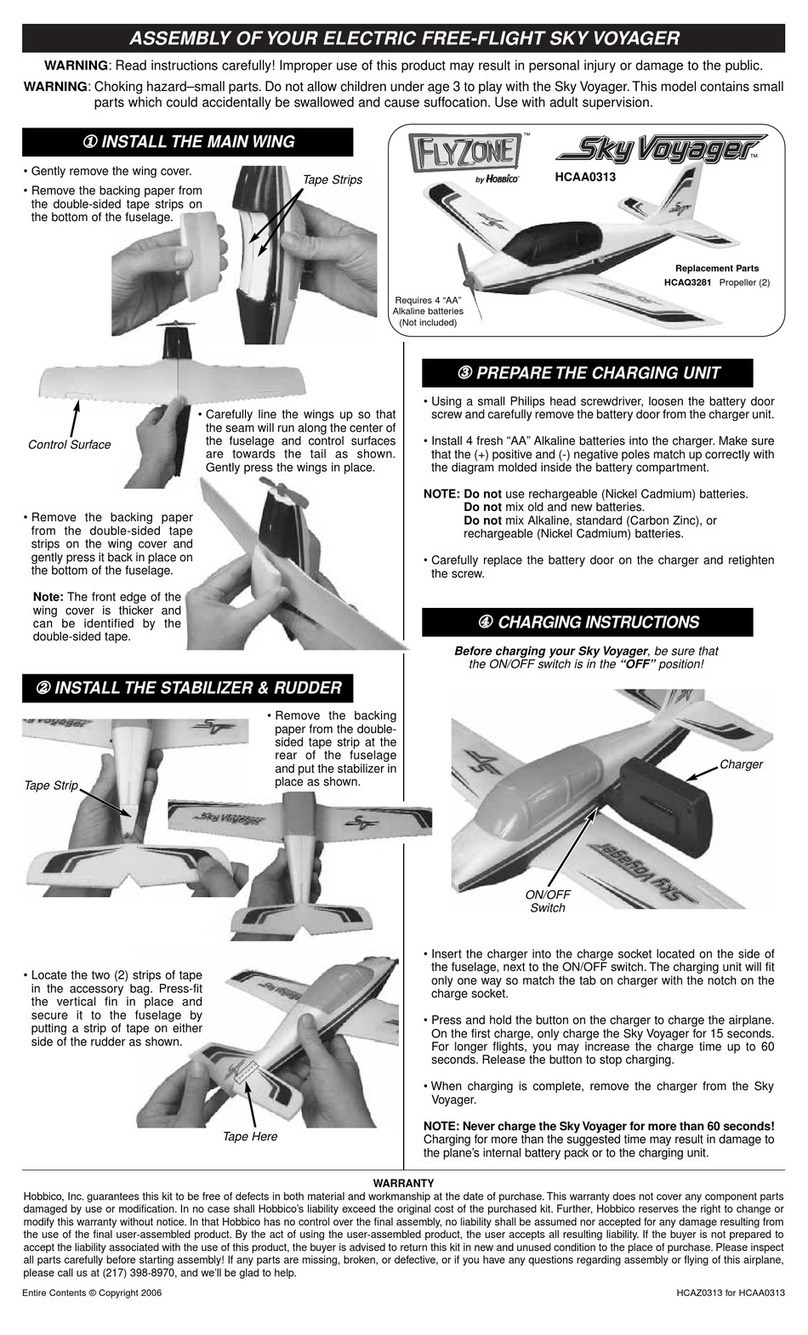 Flyzone Sky Voyager Operation and maintenance manual