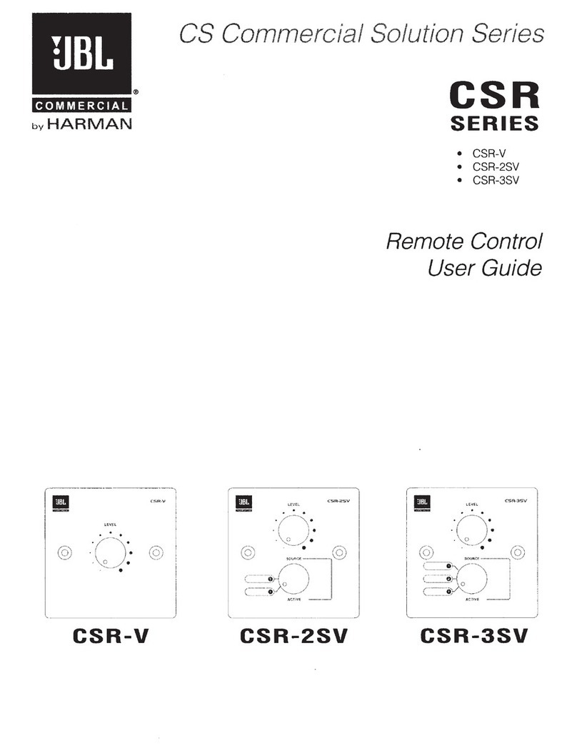 JBL CSR-V user guide JBL CSR-V user guide