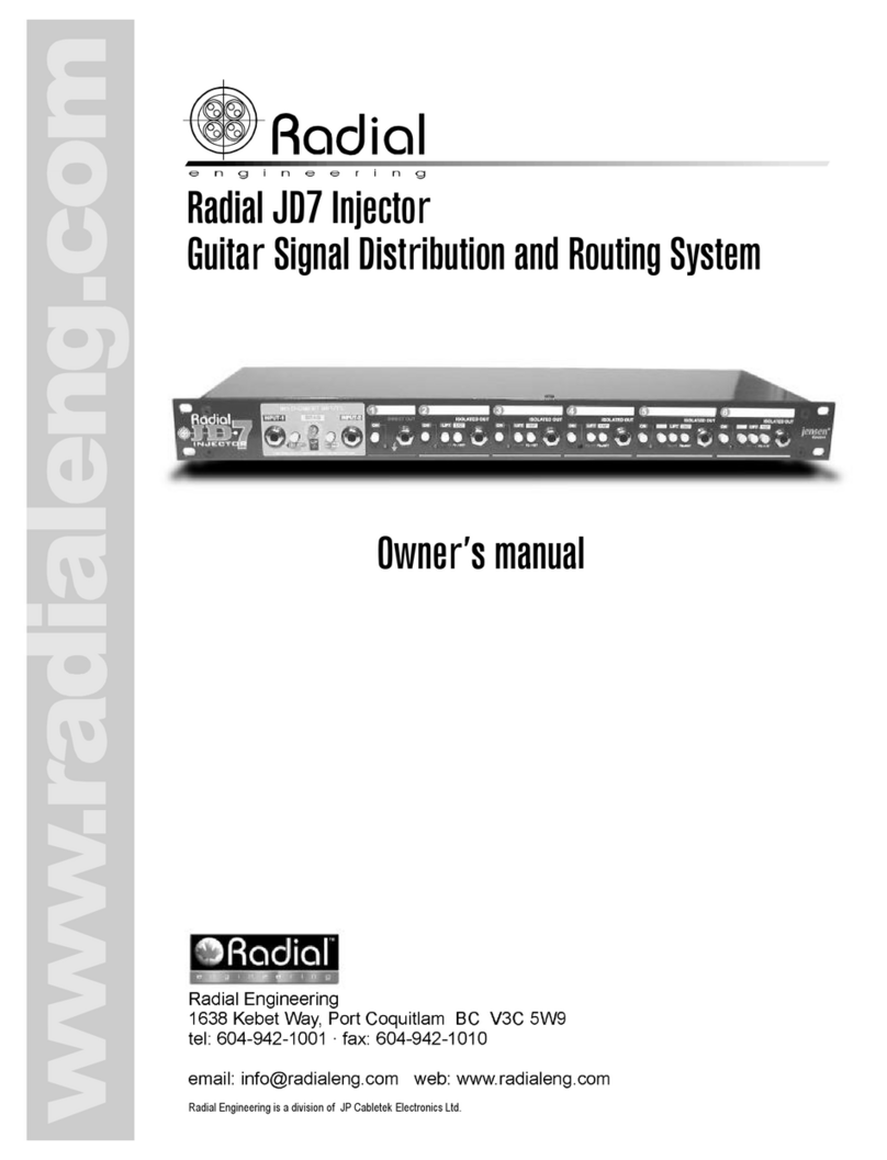 Radial Engineering JD7 Injector User manual