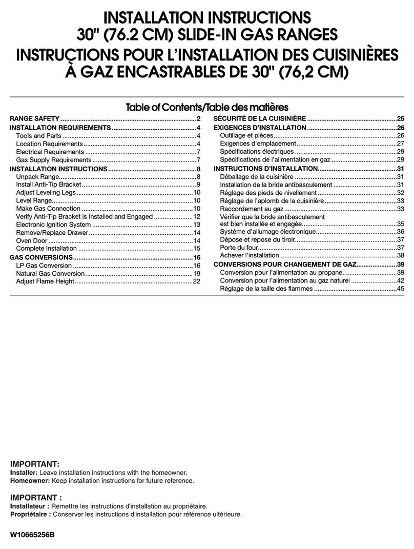 Whirlpool WEG760H0D installation instructions Whirlpool WEG760H0D installation instructions