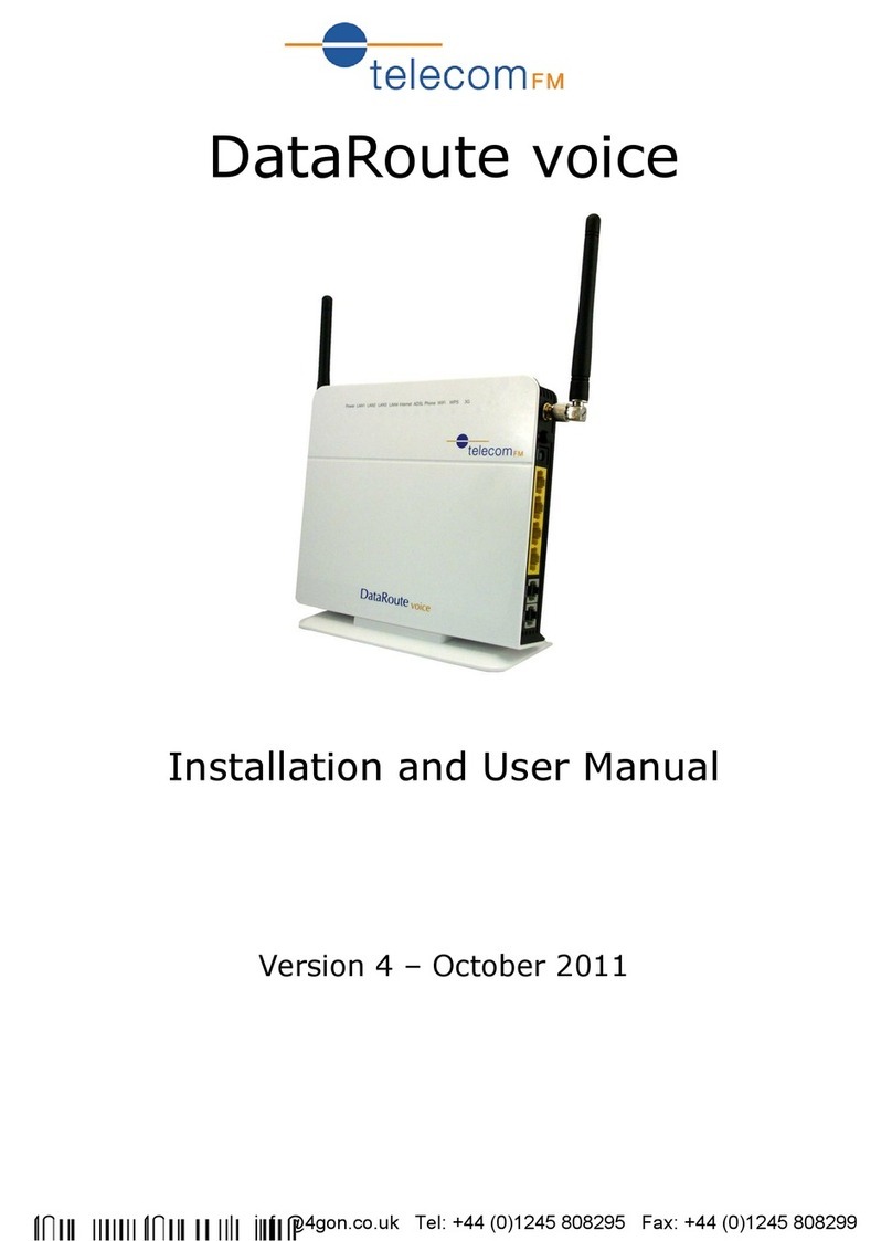 Telecom FM DataRoute voice Installation and user manual