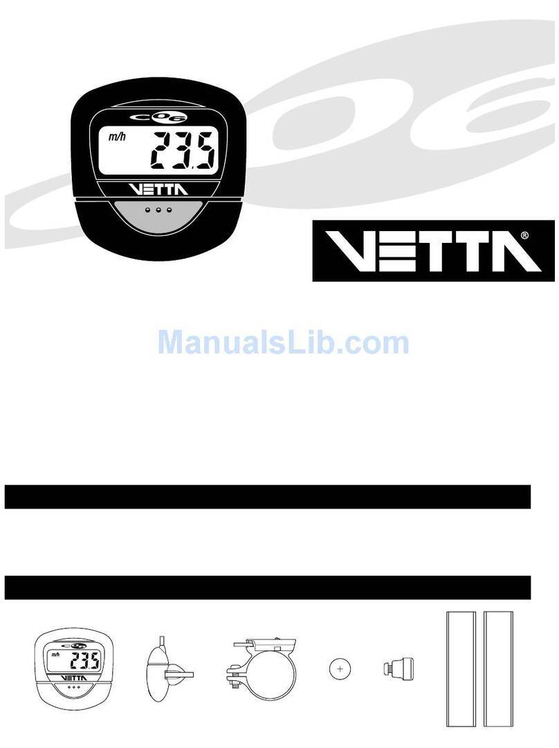 Vetta C-06 CYCLE COMPUTER owner's manual