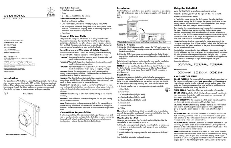 COLORKINETICS ColorDial user guide COLORKINETICS ColorDial user guide