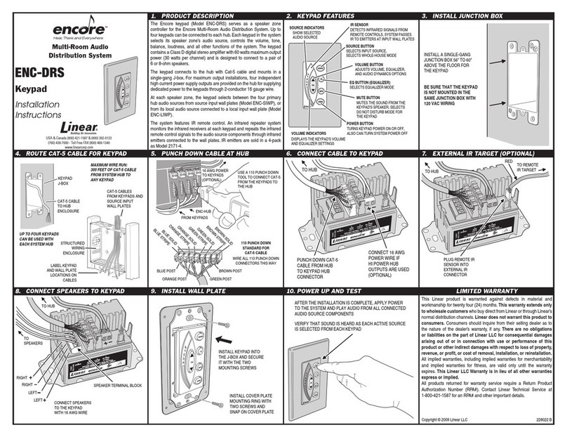 Encore Linear ENC-DRS Quick user guide