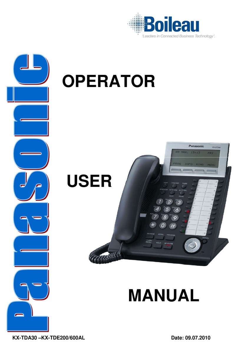 Panasonic KX-T7636 Operator user manual