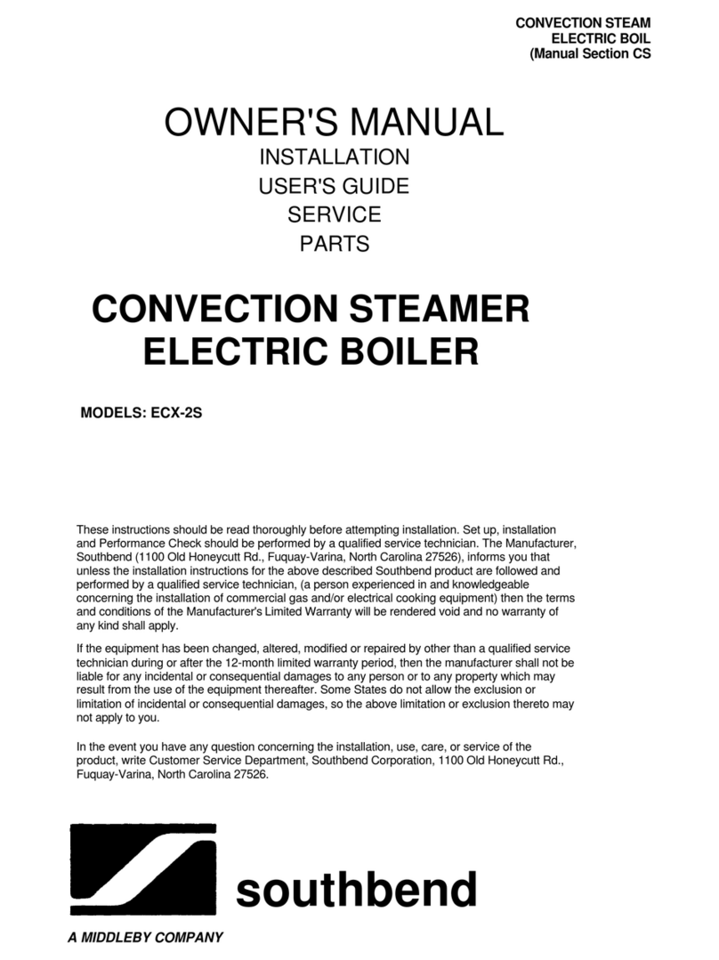 Southbend SteamMaster ECX-2S owner's manual
